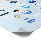 100 stuks Pyrex - lichtblauw Poster (Hoek)