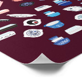 100 stuks Pyrex - Maroon Poster (Hoek)