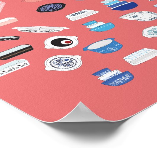 100 stuks Pyrex - Rood Poster (Hoek)