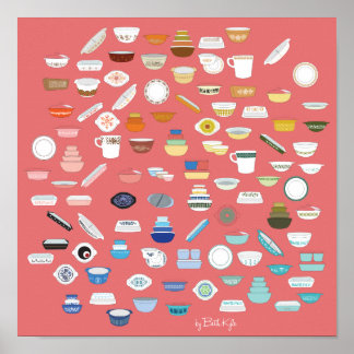 100 stuks Pyrex - Rood Poster