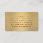 100 stuks Scan Me QR RSVP bordeauxrood en goud bru Visitekaartje (Achterkant)