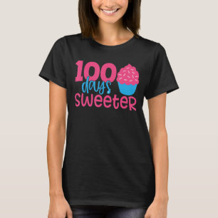 100 Sweeter Days Cupcake 100e dag van schoolmeisje T-shirt