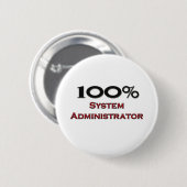 100% systeembeheerder ronde button 5,7 cm (Voorkant /achterkant)
