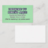 100 Tarjetas de Presentacion para negocio Visitekaartje (Voorkant / Achterkant)