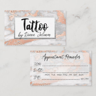 100 Tatoeage Artiest Afspraak Herinnering Roze Mar Visitekaartje