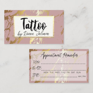 100 Tatoeage Artiest Afspraak Herinnering Roze Mar Visitekaartje