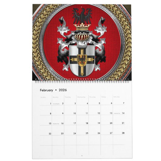 [100] Teutonische wapenschild Kalender (Feb 2026)