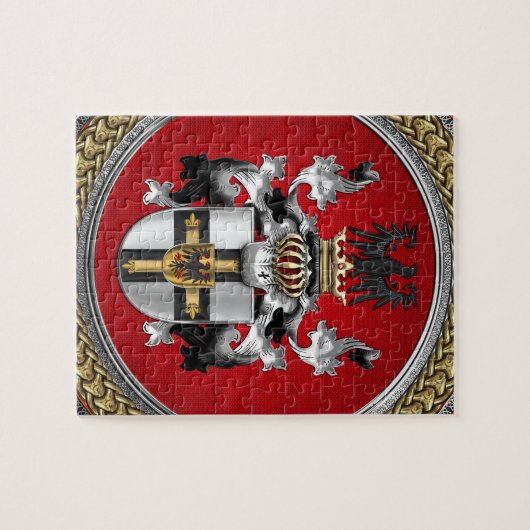 [100] Teutonische wapenschild Legpuzzel (Horizontaal)