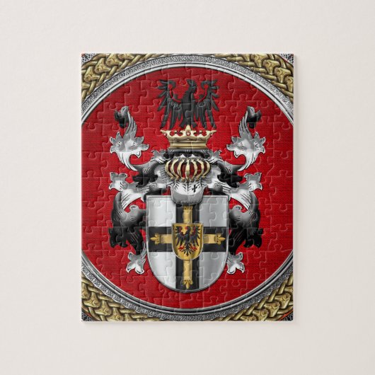 [100] Teutonische wapenschild Legpuzzel (Verticaal)