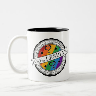 100% tevredenheid gegarandeerd lesbische Pride-reg Tweekleurige Koffiemok