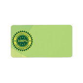 100% tevredenheid gegarandeerd sticker adreslabel (Voorkant)