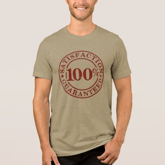 100% tevredenheid gegarandeerd Tri-Blend shirt (Voorkant)