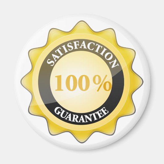 100% tevredenheidsgarantie magneet (Voorkant)
