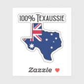 100% Texaussie op maat gemaakte vinyl sticker (Vel)