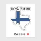 100% Texfinn Custom-Cut Vinyl Sticker (Vel)