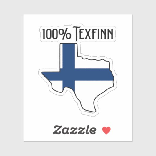 100% Texfinn Custom-Cut Vinyl Sticker (Vel)
