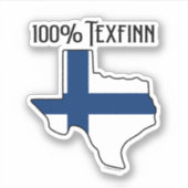 100% Texfinn Custom-Cut Vinyl Sticker (Voorkant)