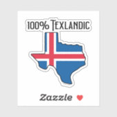 100% Texlandische Custom-Cut Vinyl Sticker (Vel)