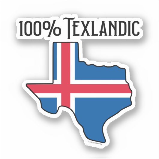 100% Texlandische Custom-Cut Vinyl Sticker (Voorkant)