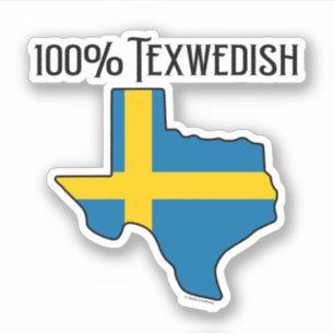 100% Texwedish op maat gesneden vinyl sticker