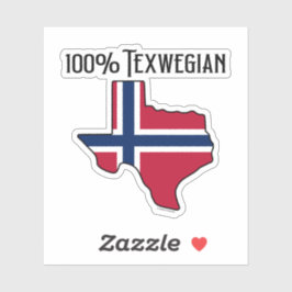 100% Texwegian Custom-Cut Vinyl Sticker