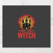 100% That Witch Halloween Kasteel Sparkling Wijnetiket (Enkel label)