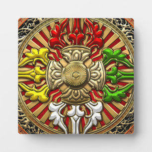 [100] Tibetan Double Dorje Mandala Fotoplaat