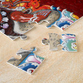 [100] Tibetan Thangka - Wrathful Deity Hayagriva Legpuzzel (Zijkant)