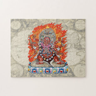 [100] Tibetan Thangka - Wrathful Deity Hayagriva Legpuzzel