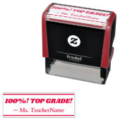 "100%! TOP GRADE!" + Instructeur Naam Rubber Stemp Zelfinktende Stempel (In situ)