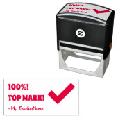 "100%! TOP MARK!" Rubberstempel voor toewijzing Zelfinktende Stempel (In situ)