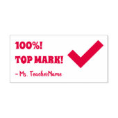 "100%! TOP MARK!" Rubberstempel voor toewijzing Zelfinktende Stempel (Design)