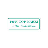 "100%! TOP MARK!" Rubberstempel Zelfinktende Stempel (Design)