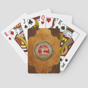 [100] Treasure Trove: Celtic Tree of Life [Gold] Pokerkaarten