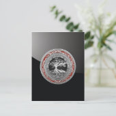 [100] Treasure Trove: Celtic Tree of Life [Silver] Briefkaart (Staand voorkant)