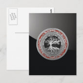 [100] Treasure Trove: Celtic Tree of Life [Silver] Briefkaart (Voorkant / Achterkant)