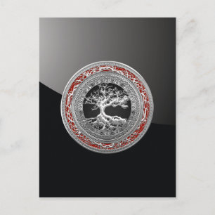 [100] Treasure Trove: Celtic Tree of Life [Silver] Briefkaart