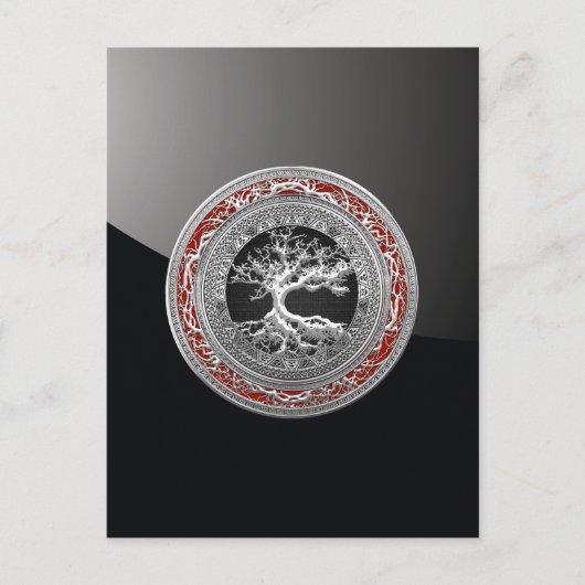 [100] Treasure Trove: Celtic Tree of Life [Silver] Briefkaart (Voorkant)