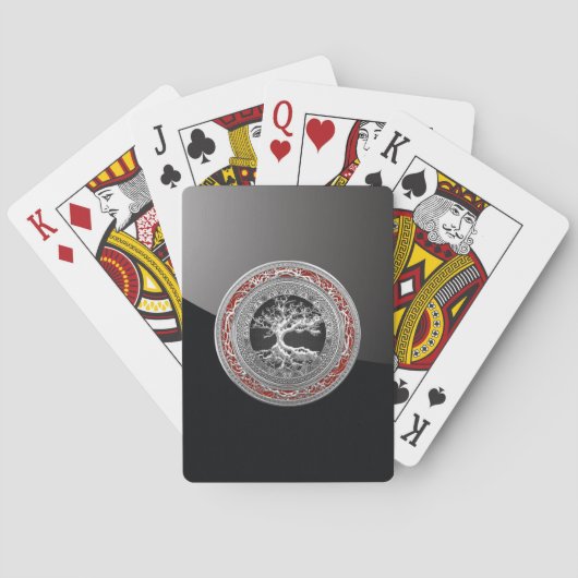 [100] Treasure Trove: Celtic Tree of Life [Silver] Pokerkaarten (Achterkant)