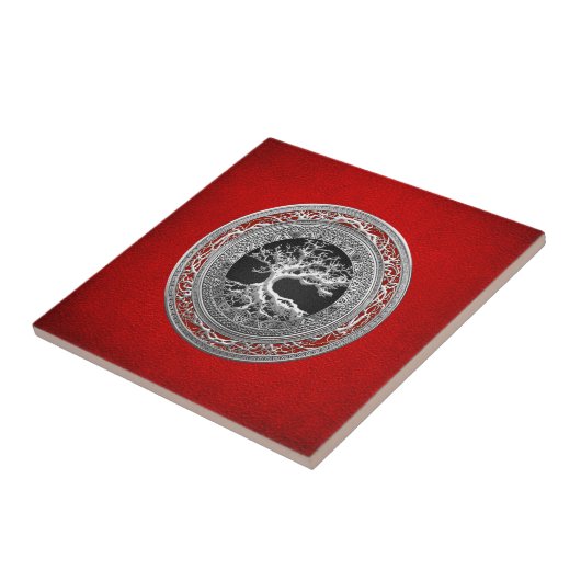 [100] Treasure Trove: Celtic Tree of Life [Silver] Tegeltje (Zijkant)