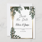 100+ Trouw uitnodiging om datum te reserveren (Voorkant)