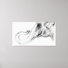 100% trouw van olifant door Inkspot Canvas Afdruk