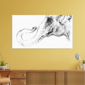 100% trouw van olifant door Inkspot Canvas Afdruk (Insitu (Woonkamer))