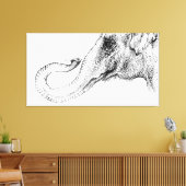 100% trouw van olifant door Inkspot Canvas Afdruk (Insitu (Woonkamer))