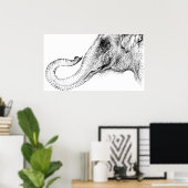 100% trouw van olifant door Inkspot Poster (Thuiskantoor)