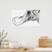 100% trouw van olifant door Inkspot Poster (Keuken)