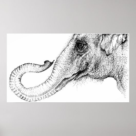 100% trouw van olifant door Inkspot Poster (Voorkant)