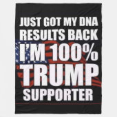 100% TRUMP SUPPORTER FLEECE DEKEN (Voorkant)