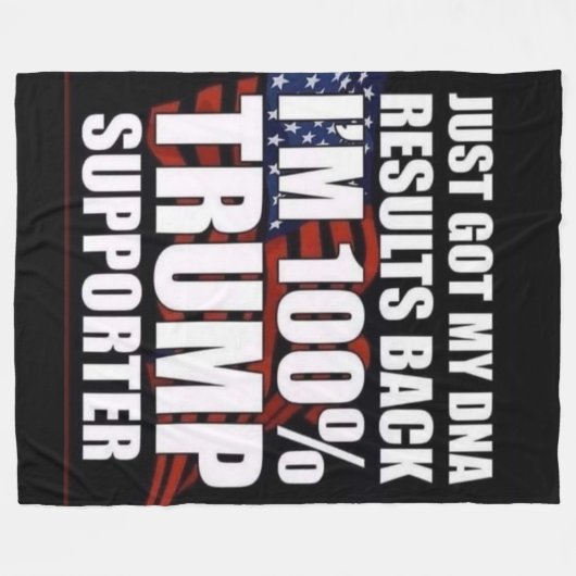 100% TRUMP SUPPORTER FLEECE DEKEN (Voorkant (Horizontaal))