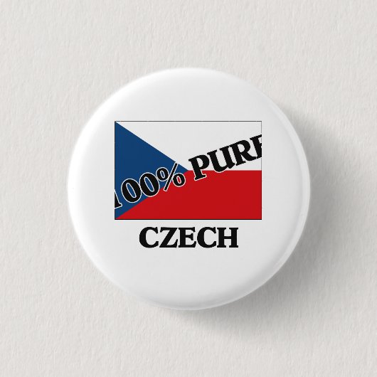 100 % TSJECHIË RONDE BUTTON 3,2 CM (Voorkant)